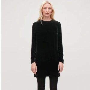 COS Silk-blend Velvet Mini Dress US8